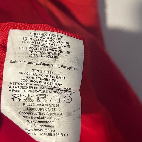 Tory Burch Megan Red Fit and Flare Dress Sleeveless Cocktail Party Dress Size 6 - Picture 5 of 5